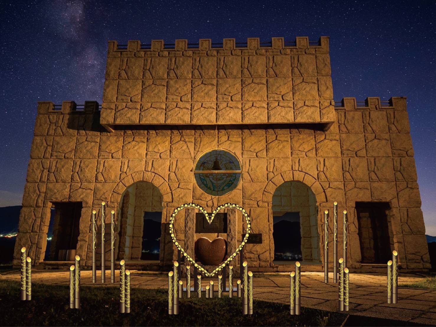 厚田展望台 竹あかりライトアップ